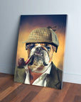 Sherlock Doggo: lienzo personalizado para mascotas