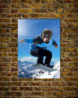 'The Snowboarder' Personalized Dog Poster