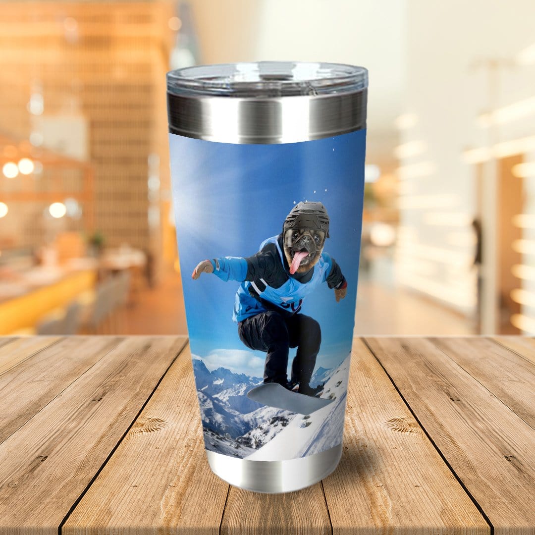 &#39;The Snowboarder&#39; Personalized Tumbler