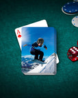 'The Snowboarder' Personalized Pet Playing Cards