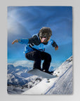 'The Snowboarder' Personalized Pet Blanket