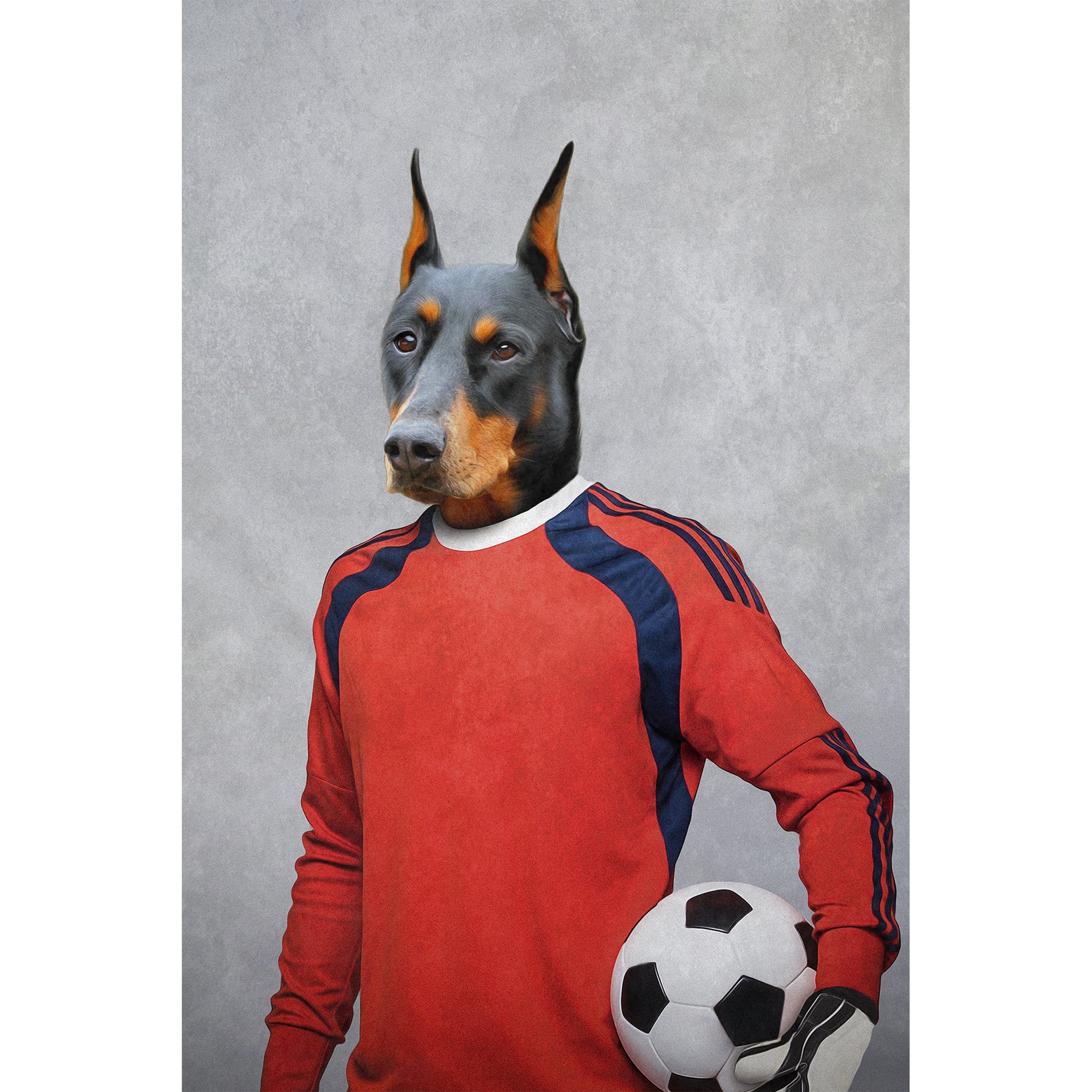 Retrato digital &#39;El portero de fútbol&#39;