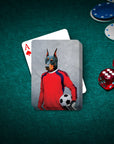 'The Soccer Goalie' Personalized Pet Playing Cards