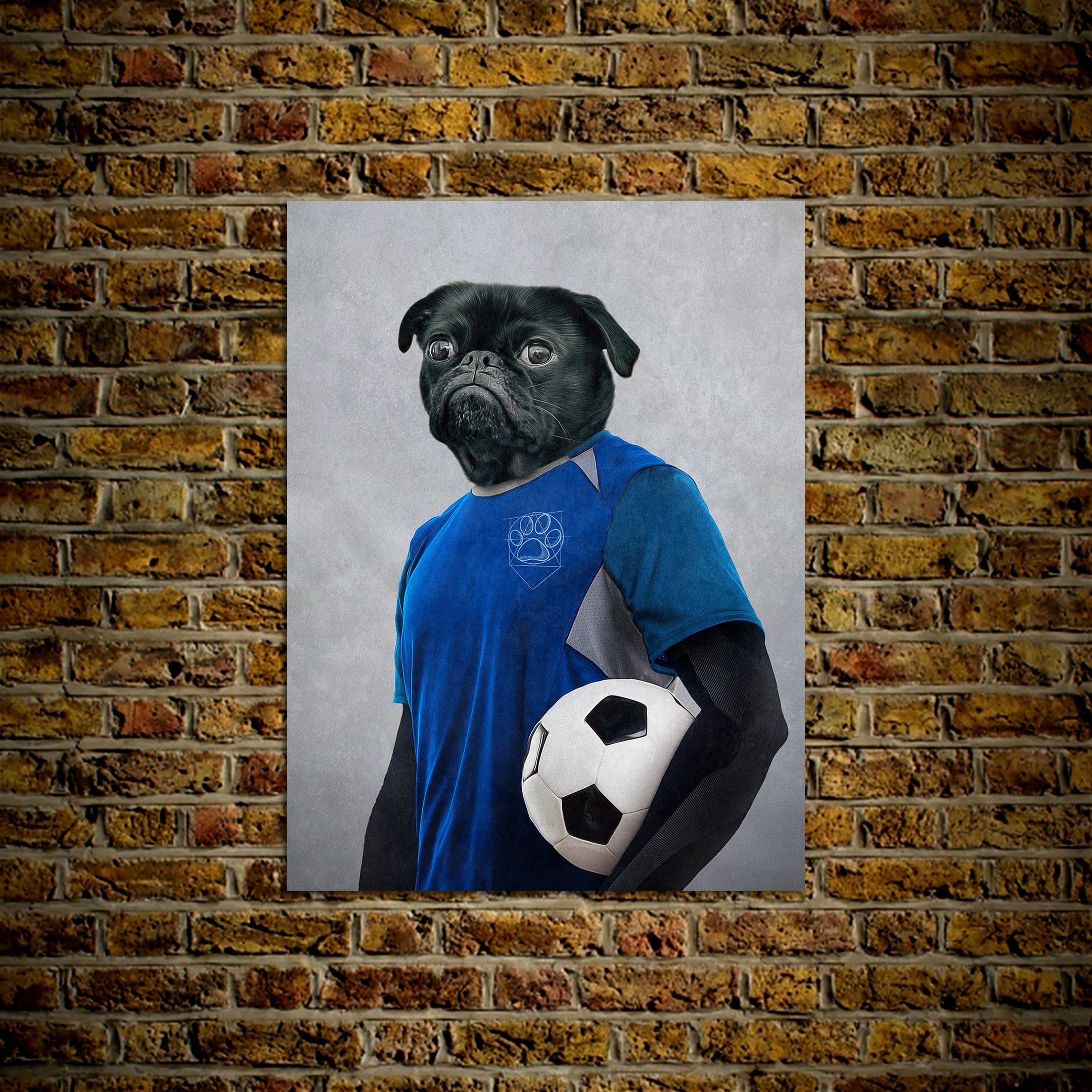 &#39;The Soccer Player&#39; Personalized Pet Poster