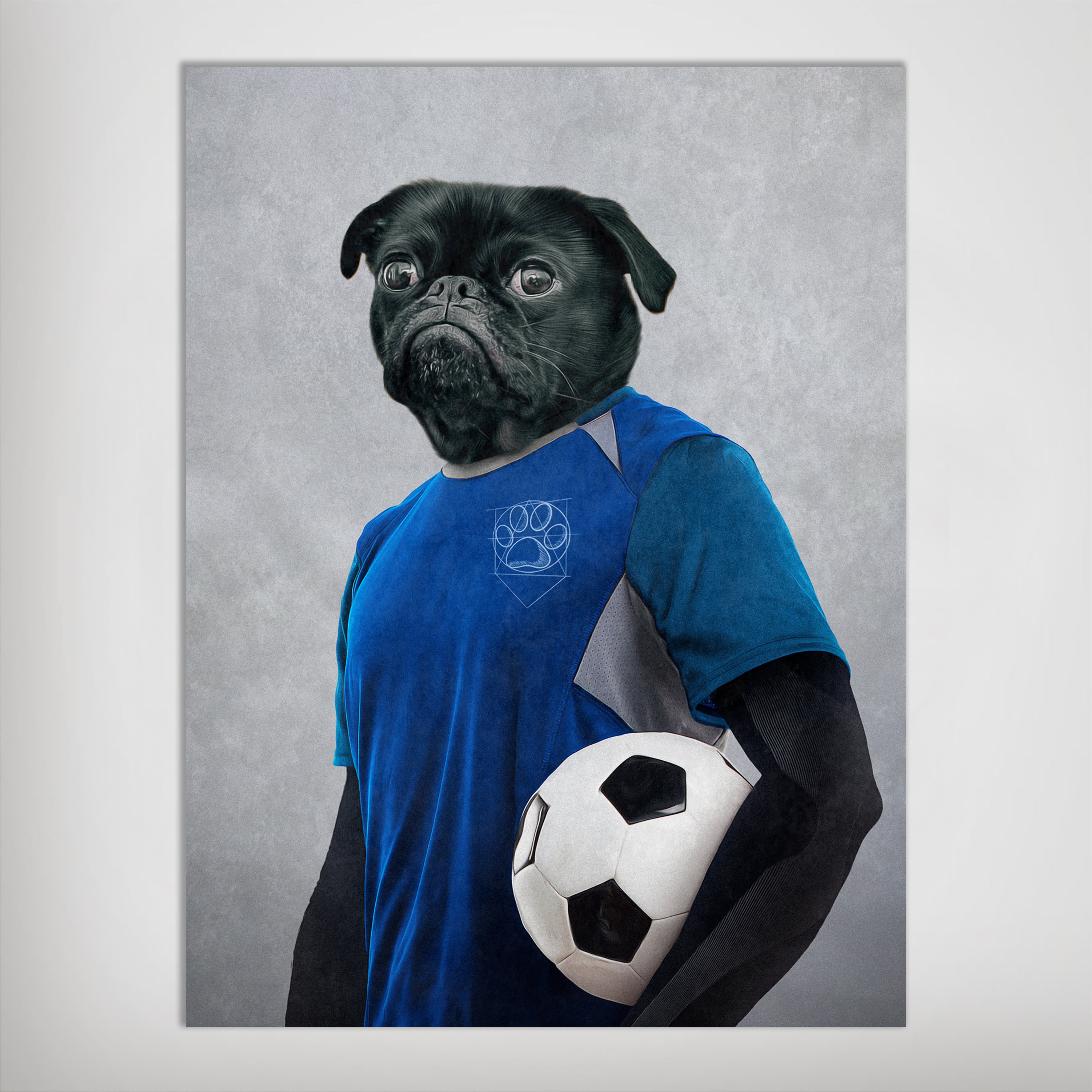 &#39;The Soccer Player&#39; Personalized Pet Poster