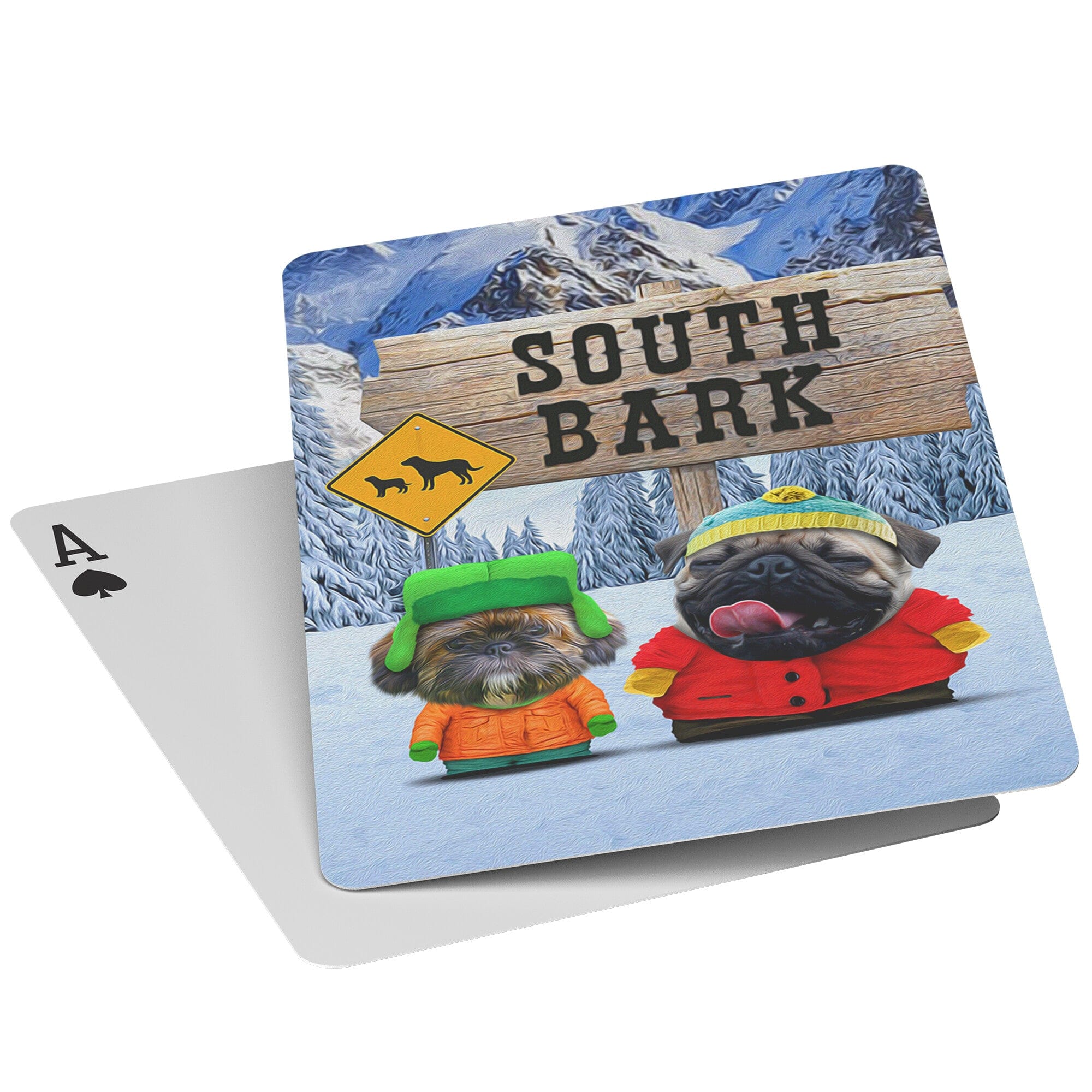&#39;South Bark&#39; Personalized 2 Pet Playing Cards