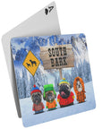 'South Bark' Naipes personalizados para 4 mascotas