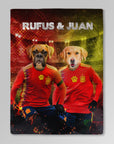 'Spain Doggos Soccer' Personalized 2 Pet Blanket