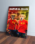 'Spain Doggos' Personalized 2 Pet Canvas