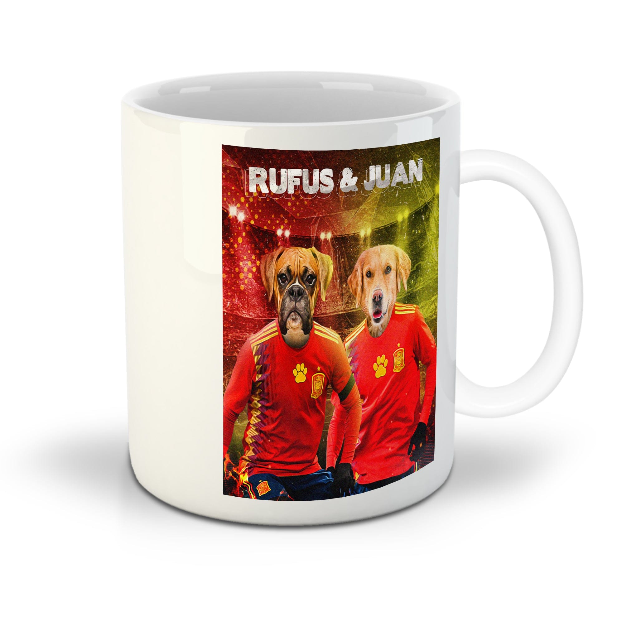 &#39;Spain Doggos&#39; Personalized 2 Pet Mug