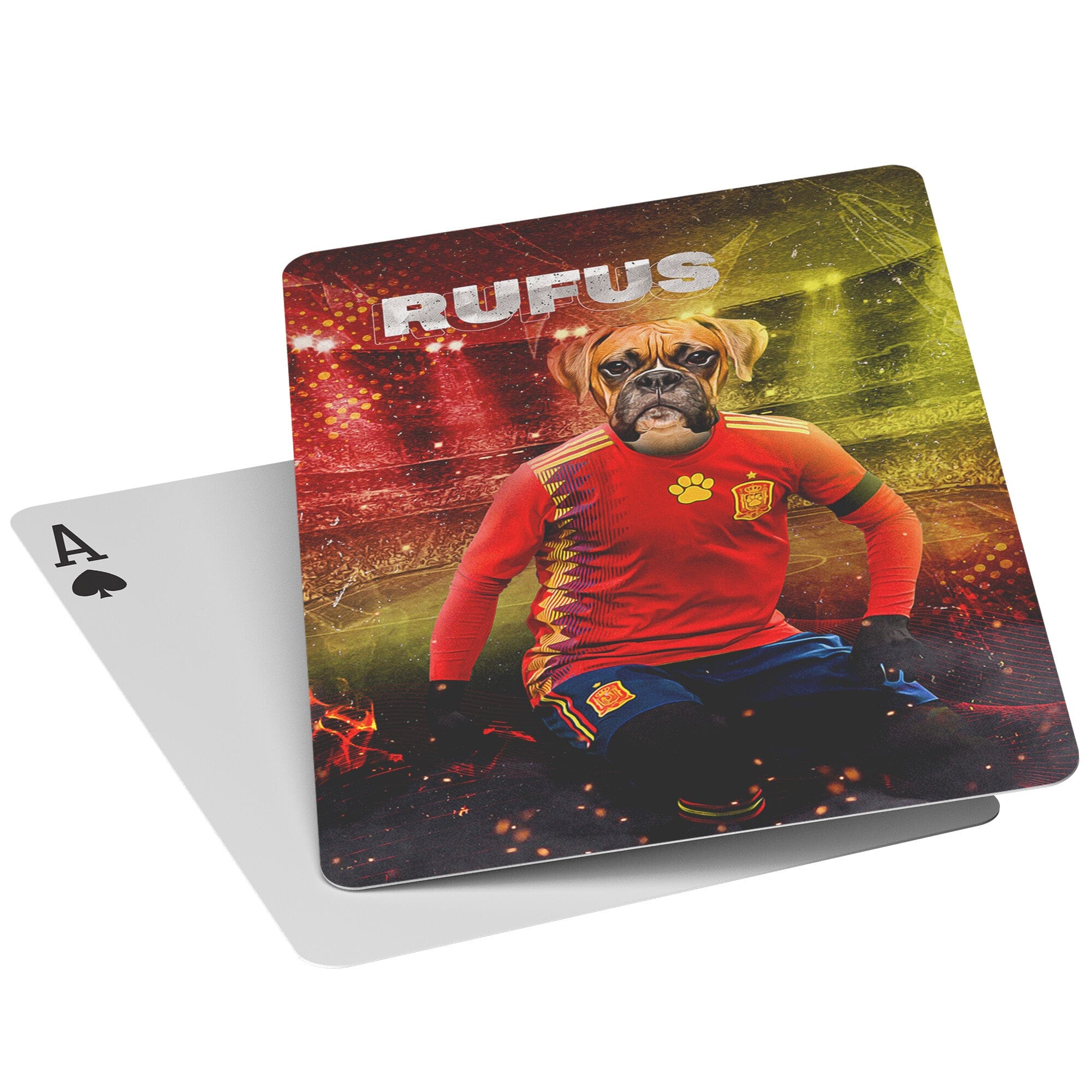 'Spain Doggos Soccer' Personalized Pet Playing Cards