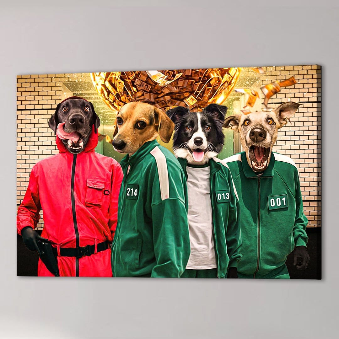 &#39;Squid Paws&#39; Personalized 4 Pet Canvas