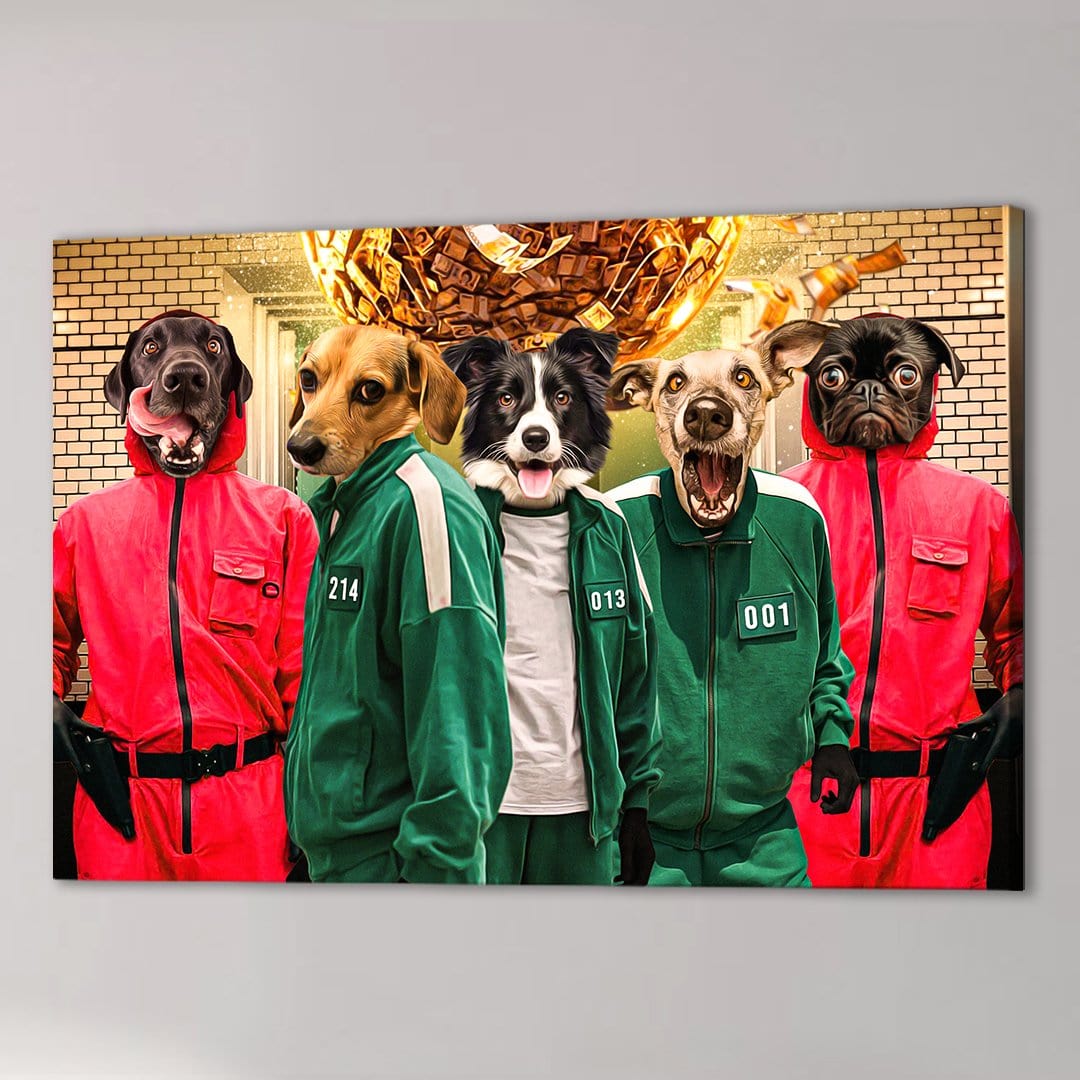 &#39;Squid Paws&#39; Personalized 5 Pet Canvas