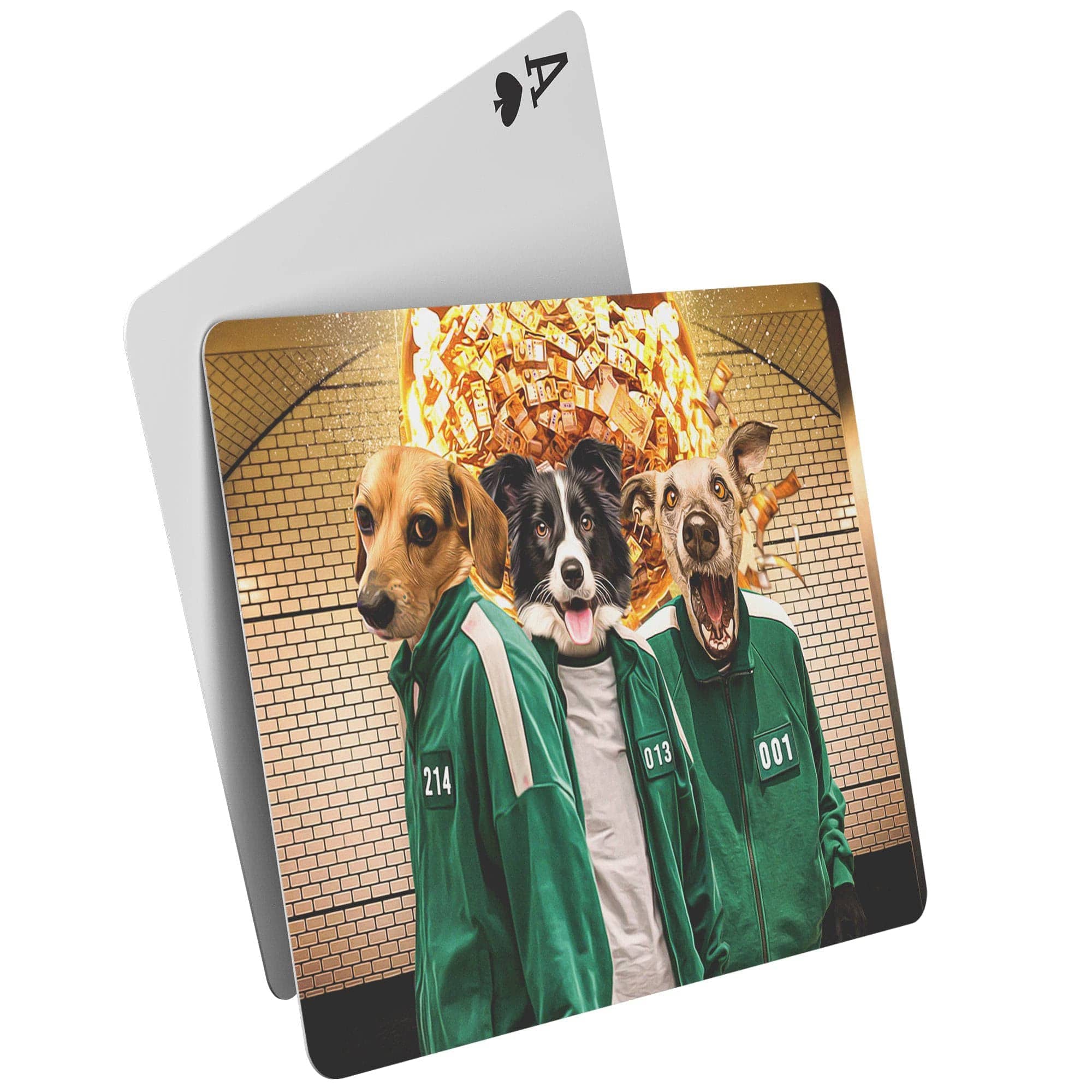 &#39;Squid Paws&#39; Personalized 3 Pet Playing Cards