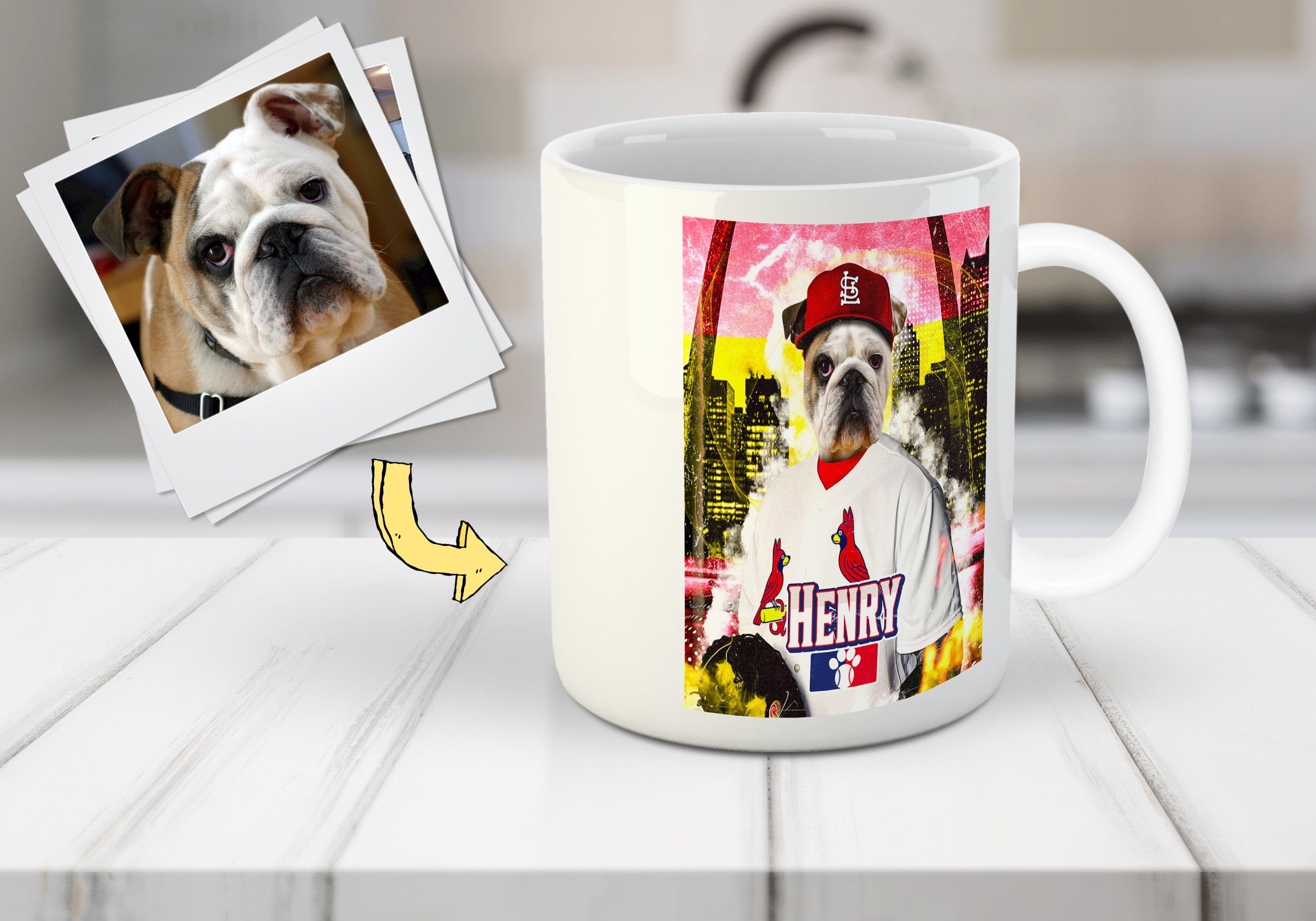 &#39;St. Louis Cardipaws&#39; Personalized Pet Mug