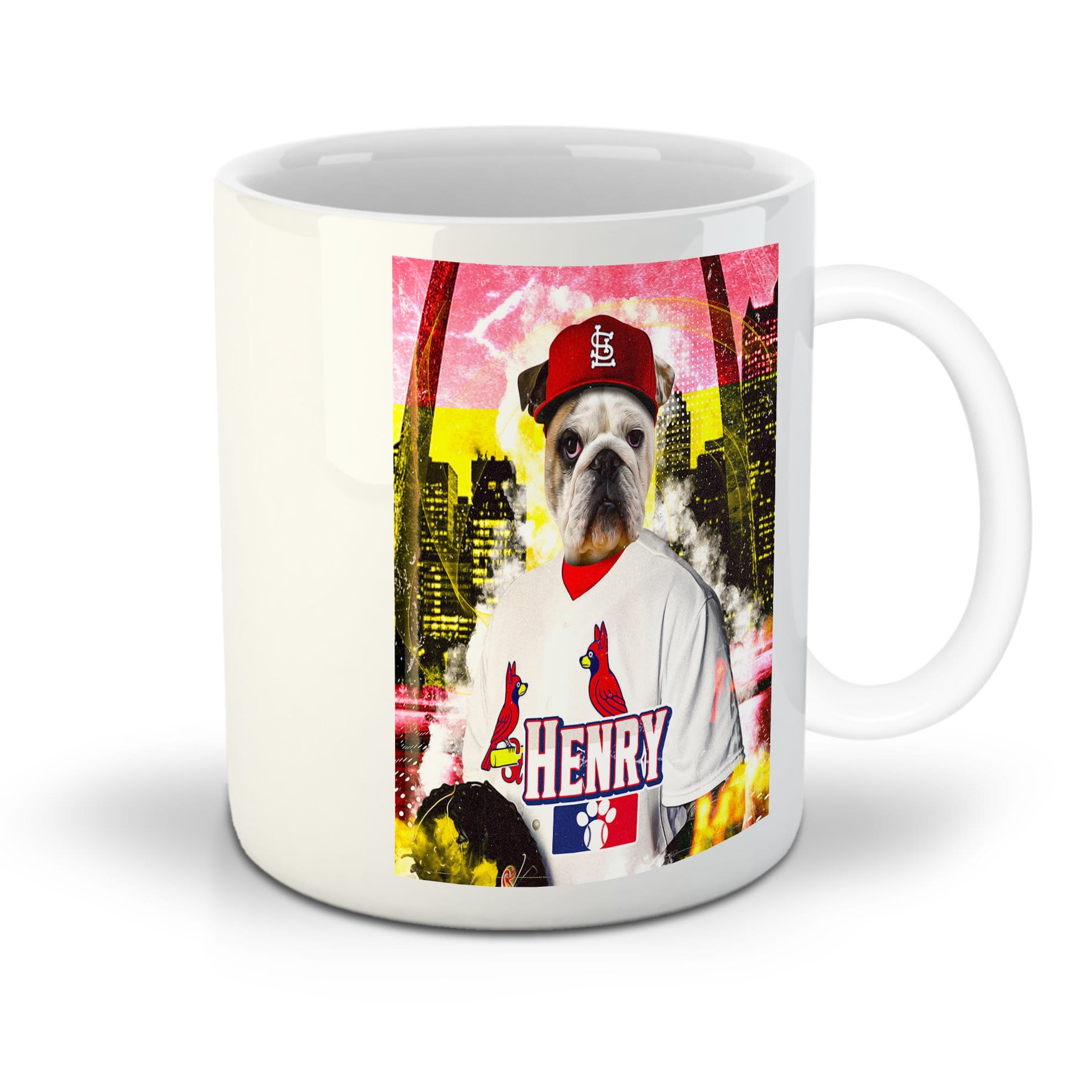 &#39;St. Louis Cardipaws&#39; Personalized Pet Mug