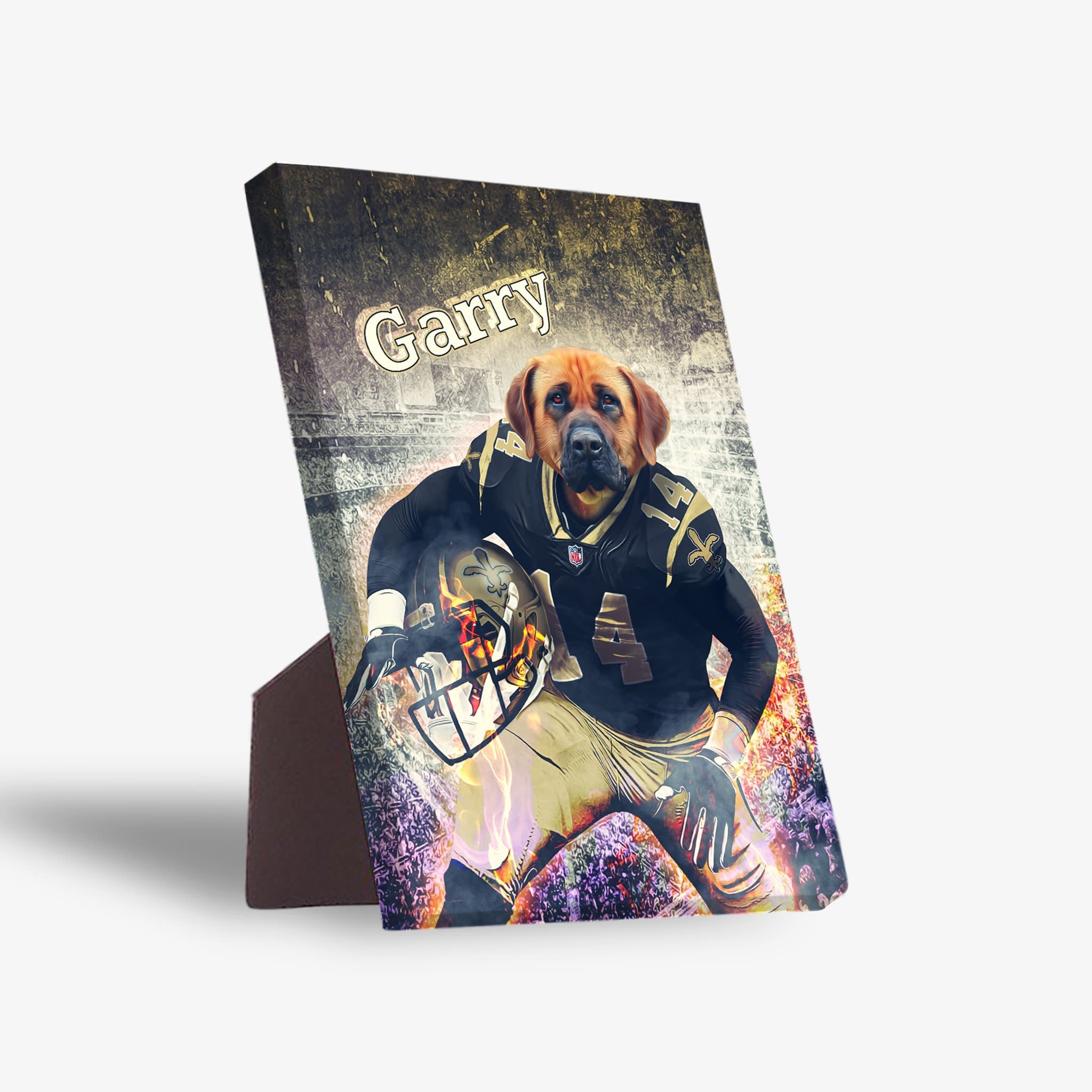 &#39;New Orleans Doggos&#39; Personalized Pet Standing Canvas