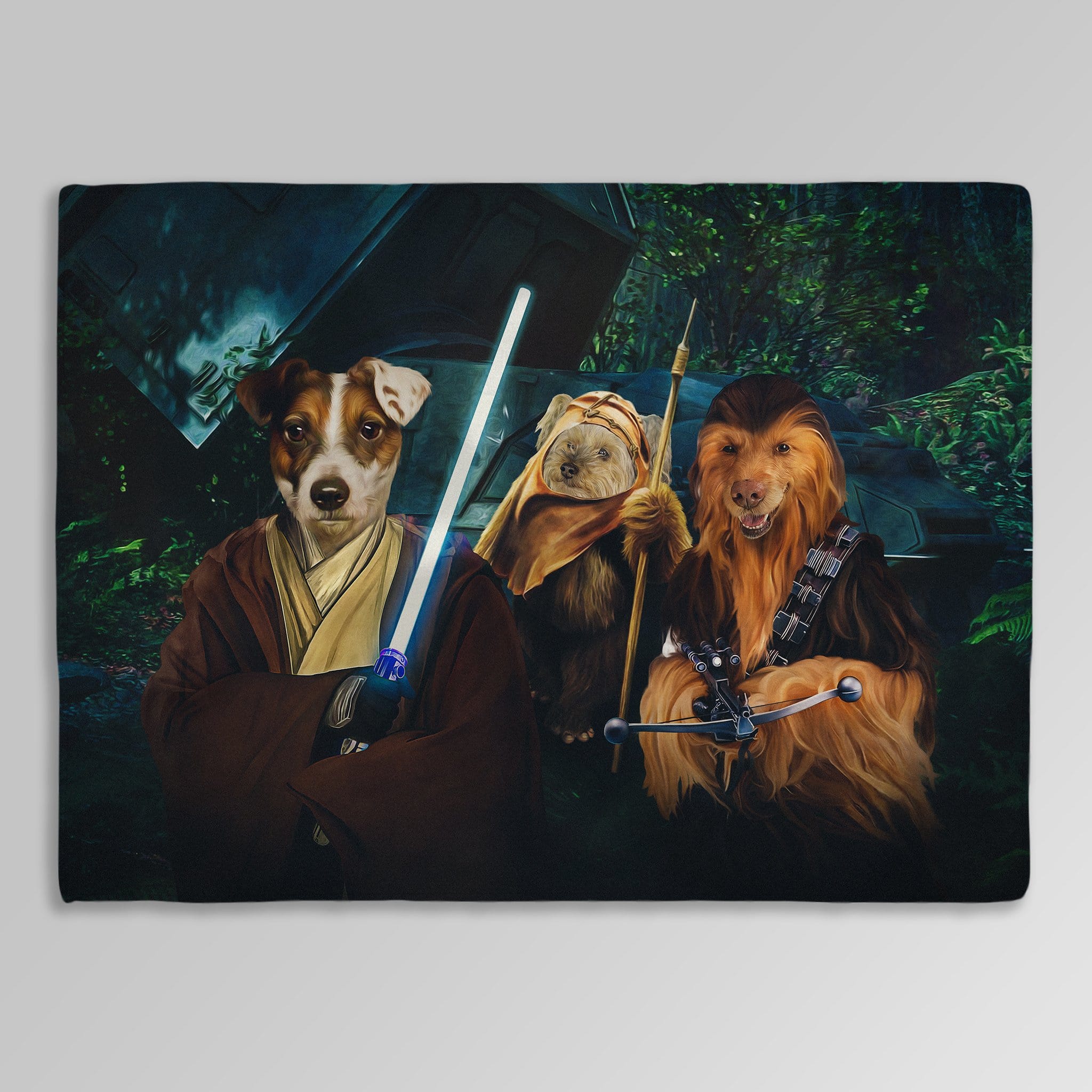 &#39;Star Woofers 2&#39; Personalized 3 Pet Blanket