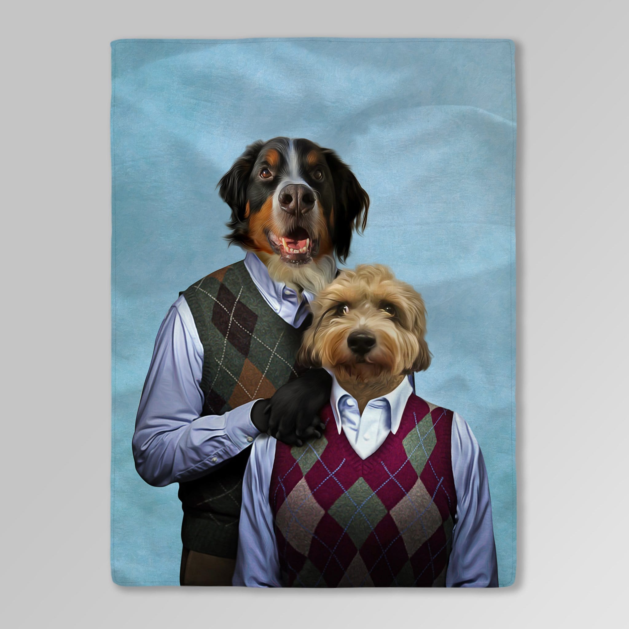 &#39;Step Doggo &amp; Doggette&#39; Personalized 2 Pet Blanket