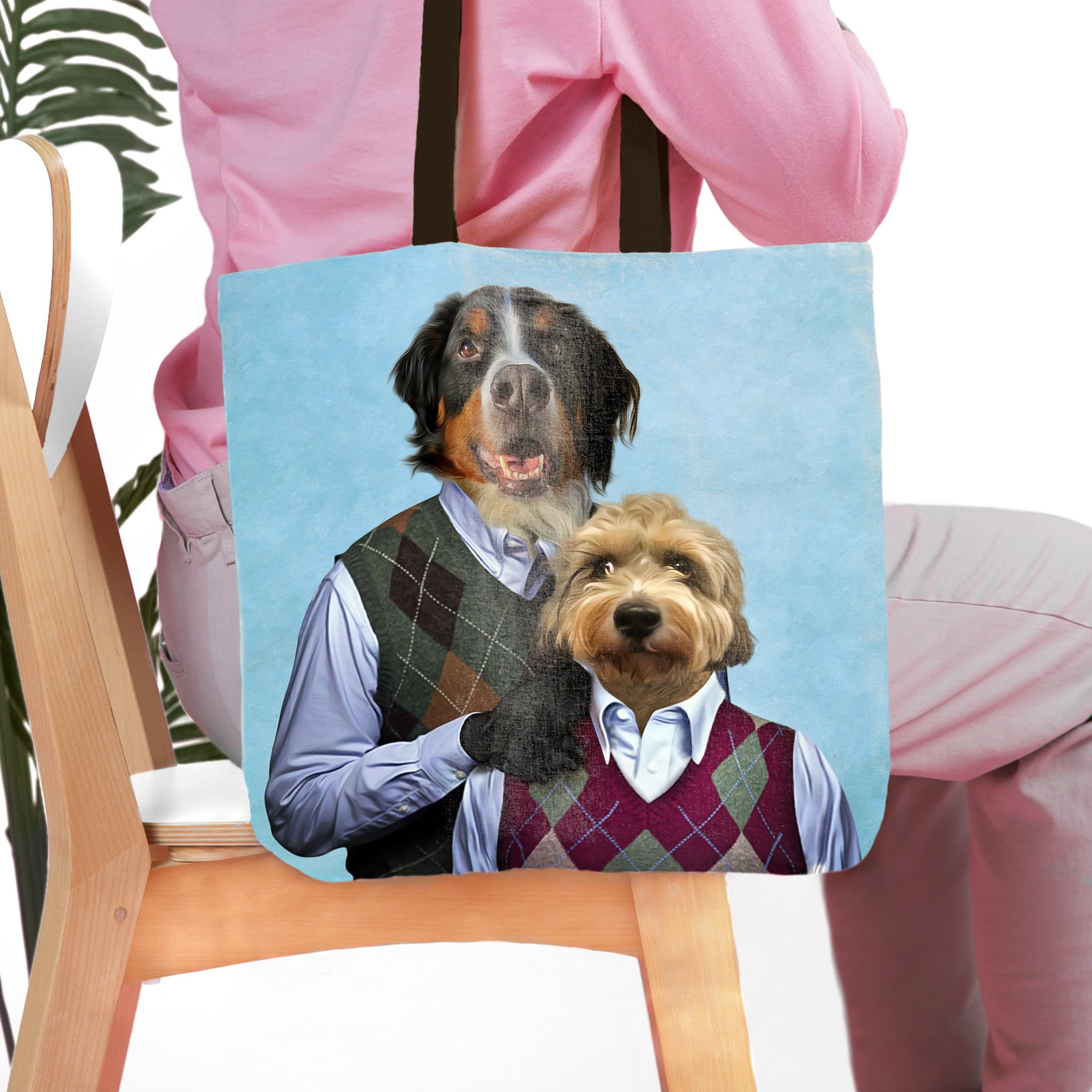 &#39;Step Doggo &amp; Doggette&#39; Personalized 2 Pet Tote Bag