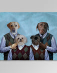Manta personalizada para 4 mascotas 'Step Doggos and Doggette' 