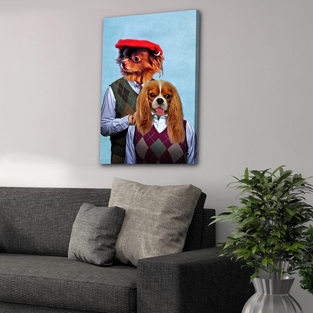 Step-Doggo & Doggette Personalized 2 Pet Canvas