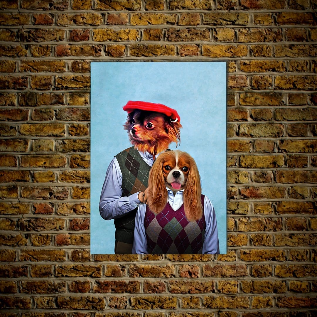 Step Doggo & Doggette: Personalized 2 Pet Poster