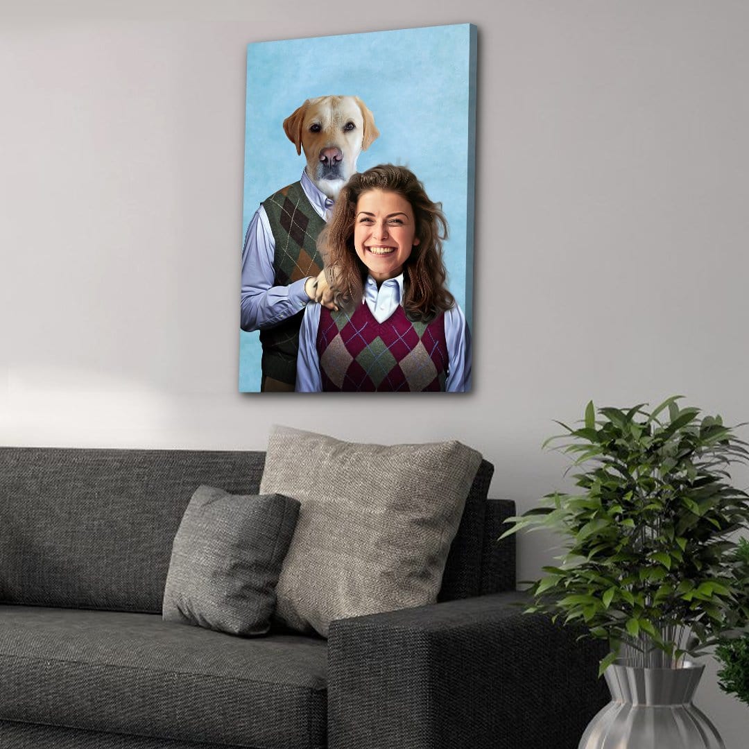 'Step Doggo & Human (Female)' Personalized Canvas