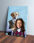 'Step Doggo & Human (Female)' Personalized Canvas