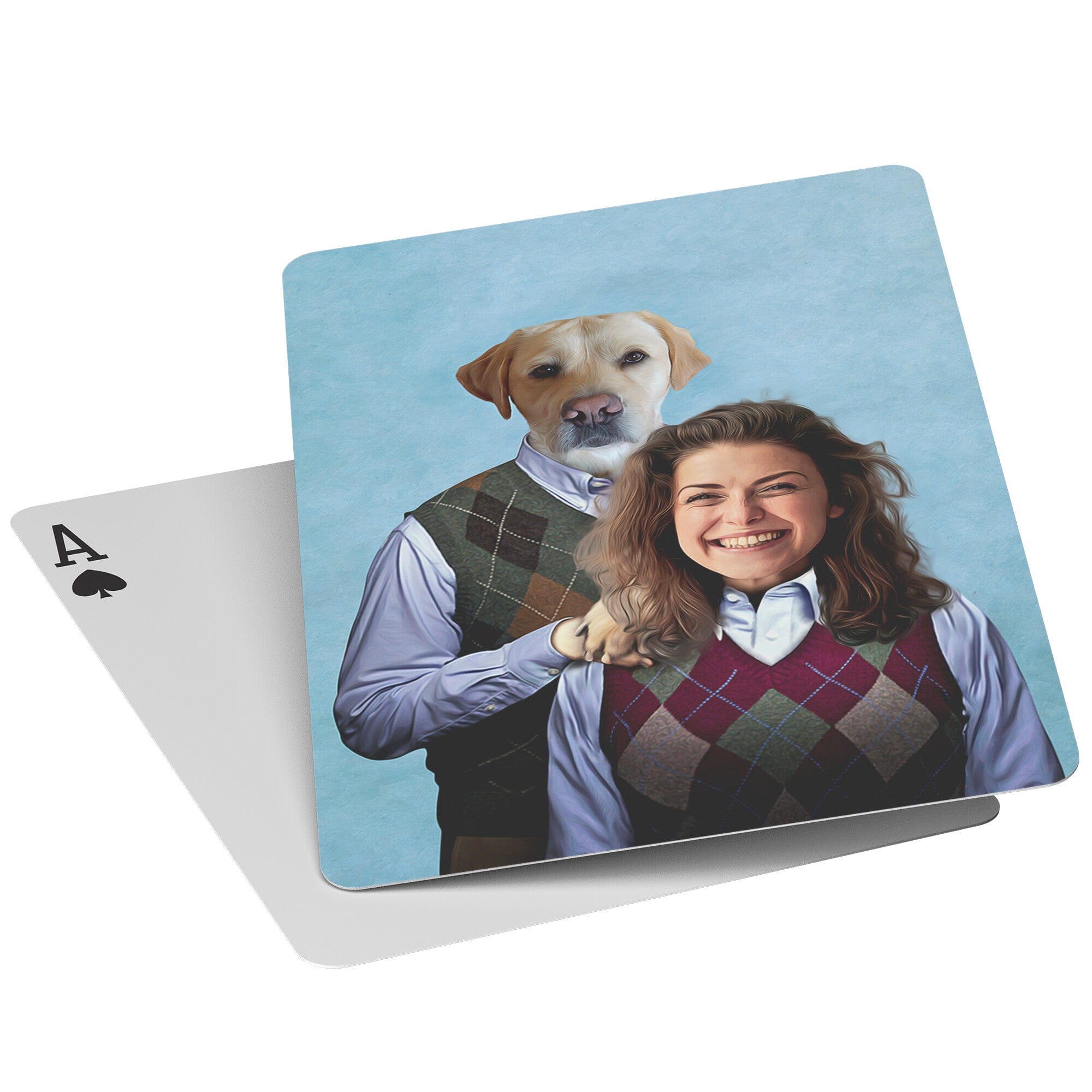 &#39;Step Doggo and Human Female&#39; Personalized Pet Playing Cards