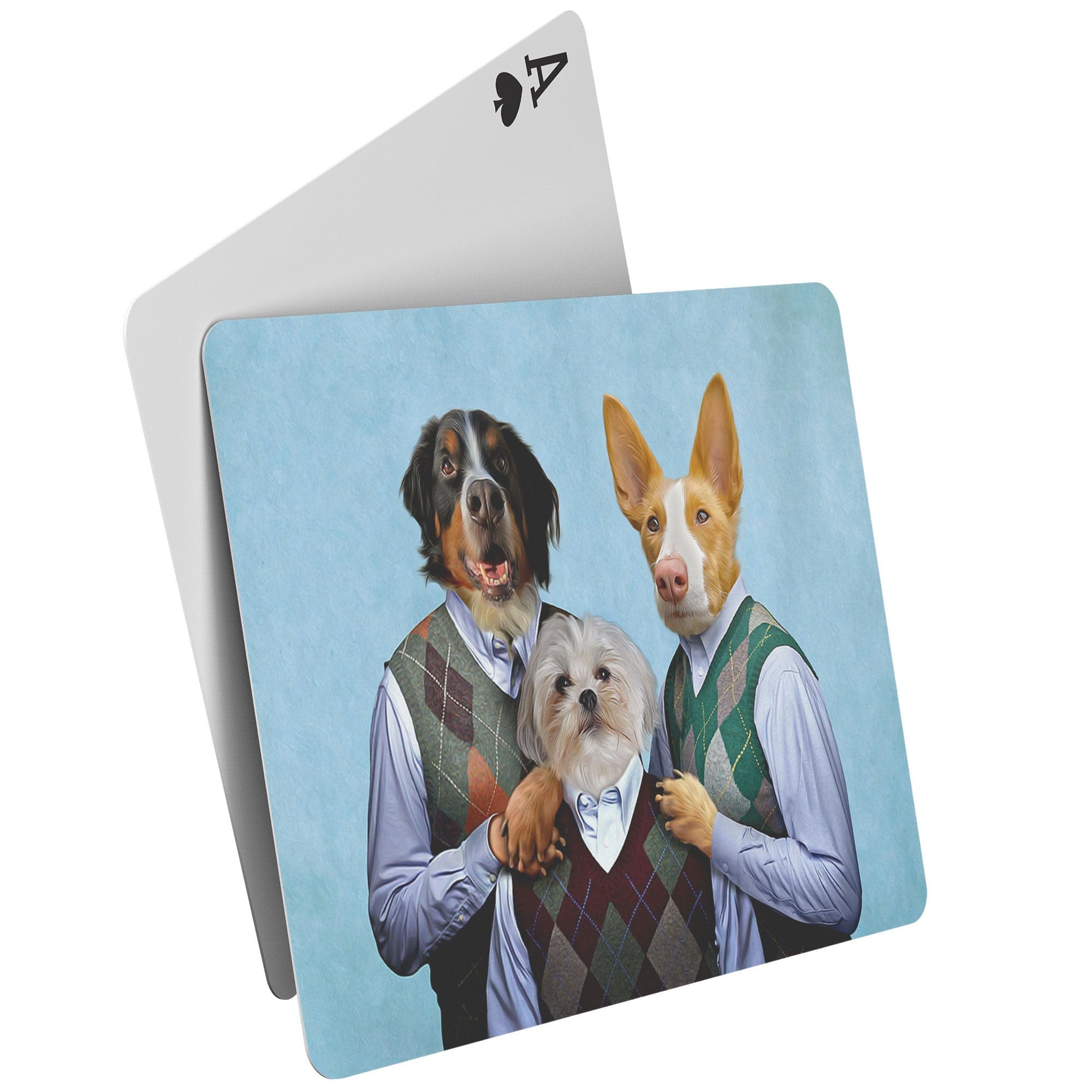 &#39;Step Doggos &amp; Doggette (2 Female 1 Male)&#39; Personalized 3 Pet Playing Cards
