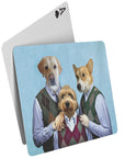 'Step Doggos & Doggette (2 Male 1 Female)' Personalized 3 Pet Playing Cards