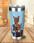 Step Kitties Vaso personalizado para 2 mascotas