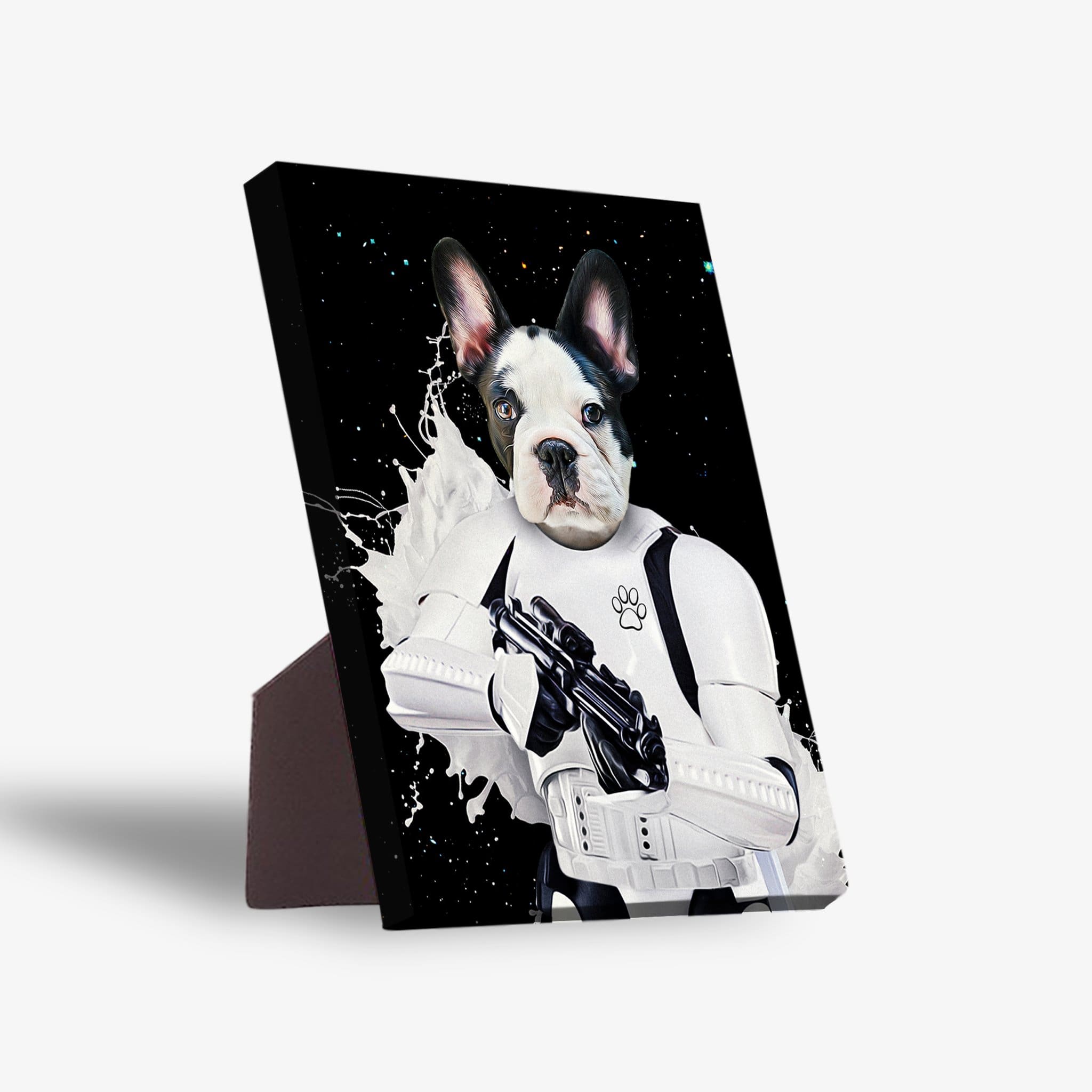 &#39;Storm Woofer&#39; Personalized Pet Standing Canvas