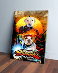 'Street Doggos' Personalized 2 Pet Canvas