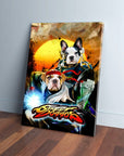 'Street Doggos 2' Personalized 2 Pet Canvas