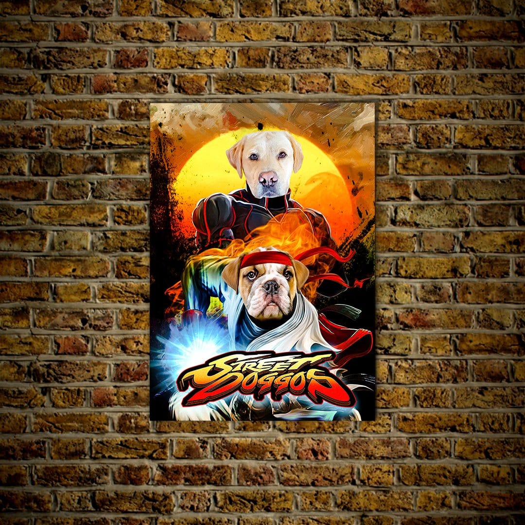 &#39;Street Doggos&#39; Personalized 2 Pet Poster