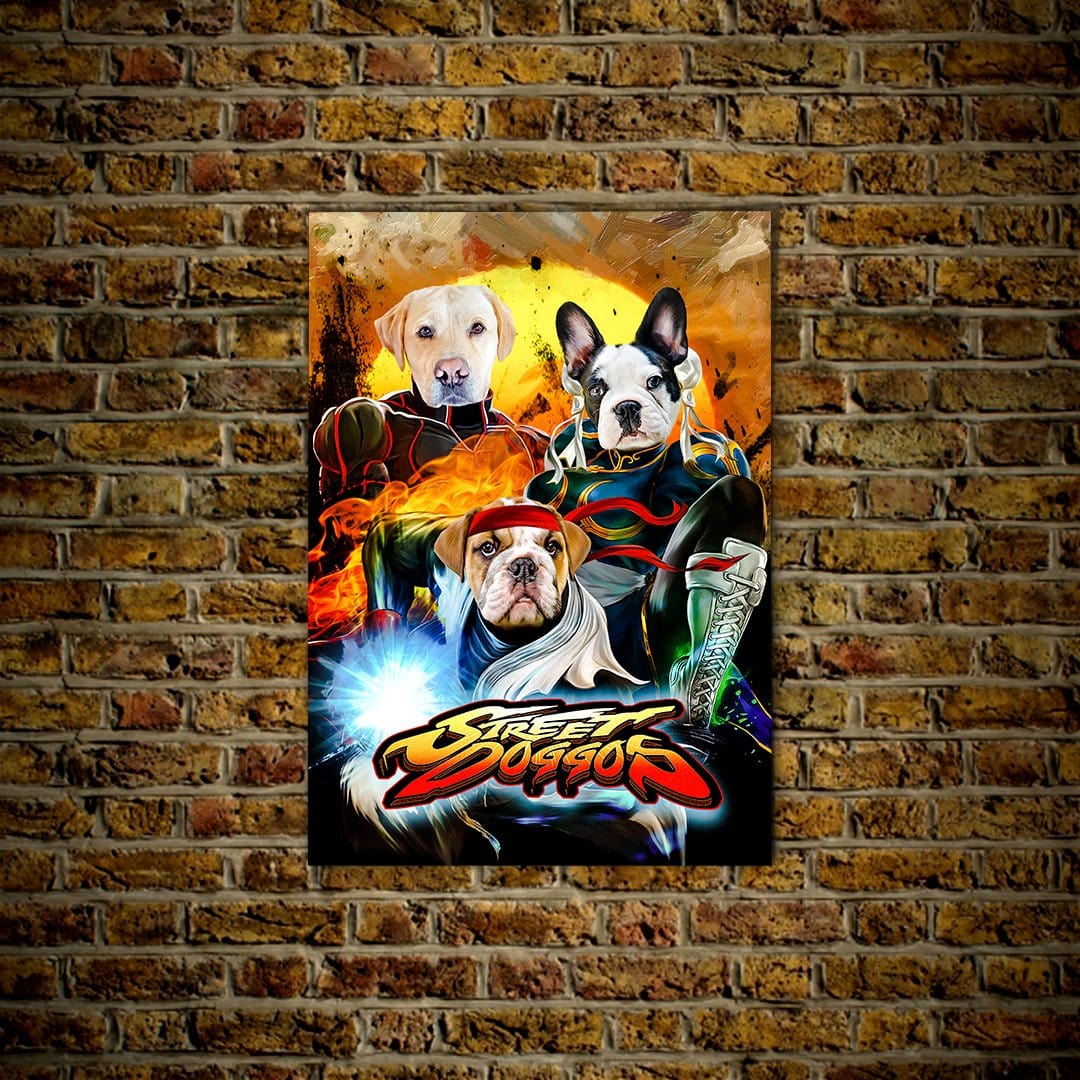 'Street Doggos' Personalized 3 Pet Poster