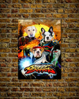 Póster Personalizado para 3 mascotas 'Street Doggos'