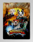 Manta personalizada para 3 mascotas 'Street Doggos' 