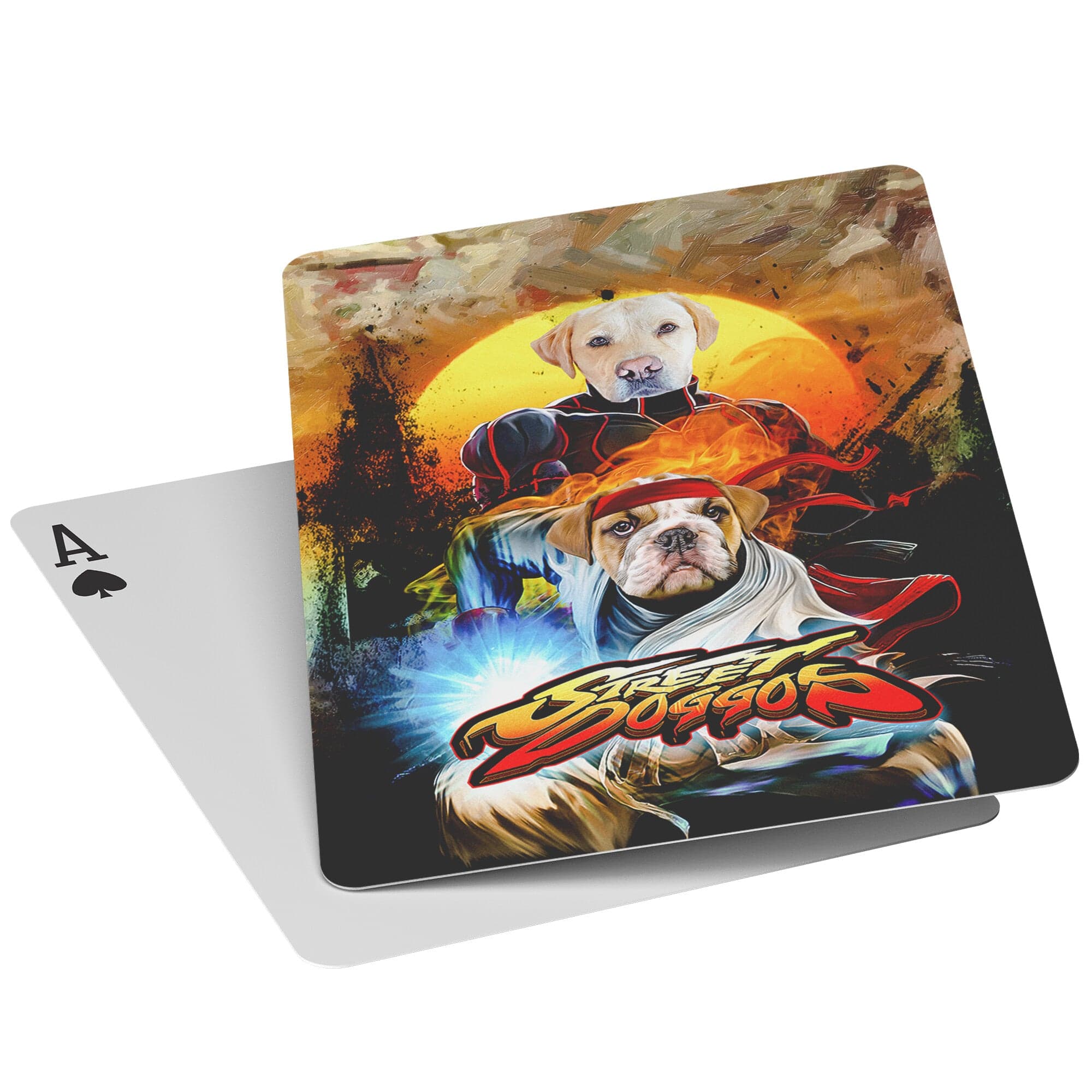 &#39;Street Doggos&#39; Personalized 2 Pet Playing Cards