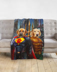 'Superdog & Aquadog' Personalized 2 Pet Blanket