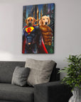 'Superdog & Aquadog' Personalized 2 Pet Canvas