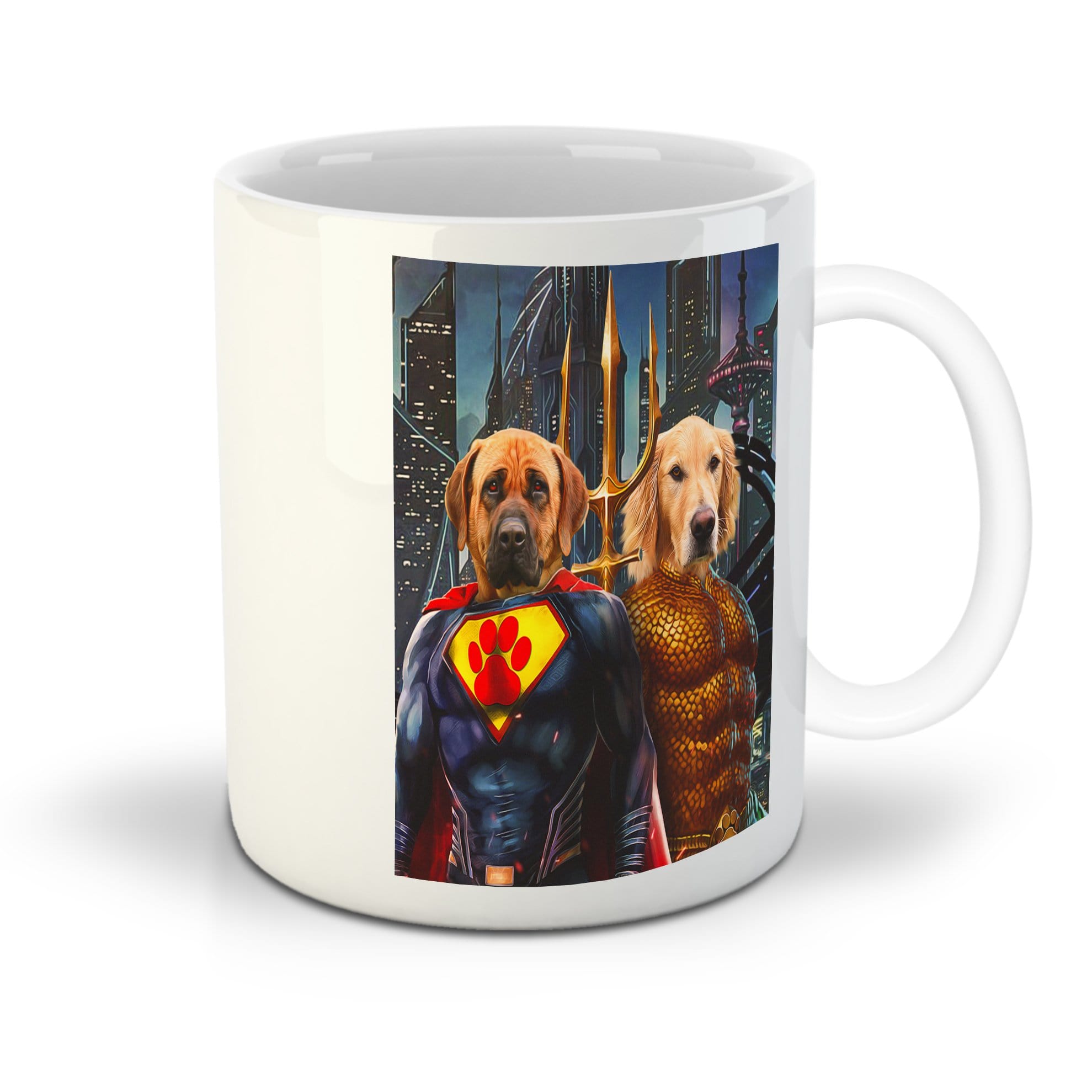 &#39;Superdog &amp; Aquadog&#39; Personalized 2 Pet Mug