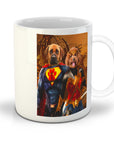 Taza personalizada para 2 mascotas 'Superdog &amp; Wonder Doggette'