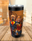 'Superdog & Wonder Doggette' Personalized 2 Pet Tumbler