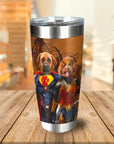'Superdog & Wonder Doggette' Personalized 2 Pet Tumbler