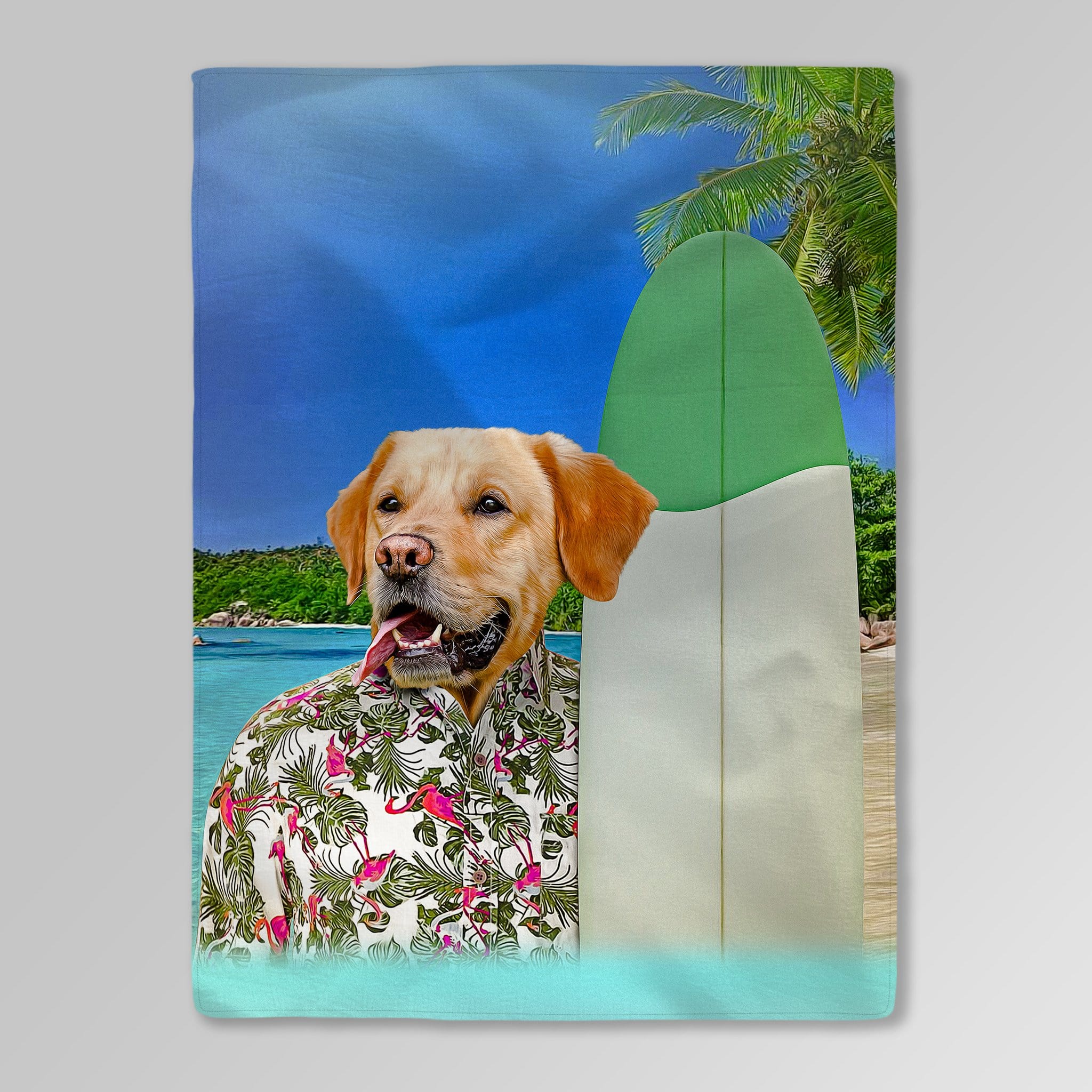'The Surfer' Personalized Pet Blanket
