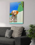'The Surfer' Personalized Pet Canvas