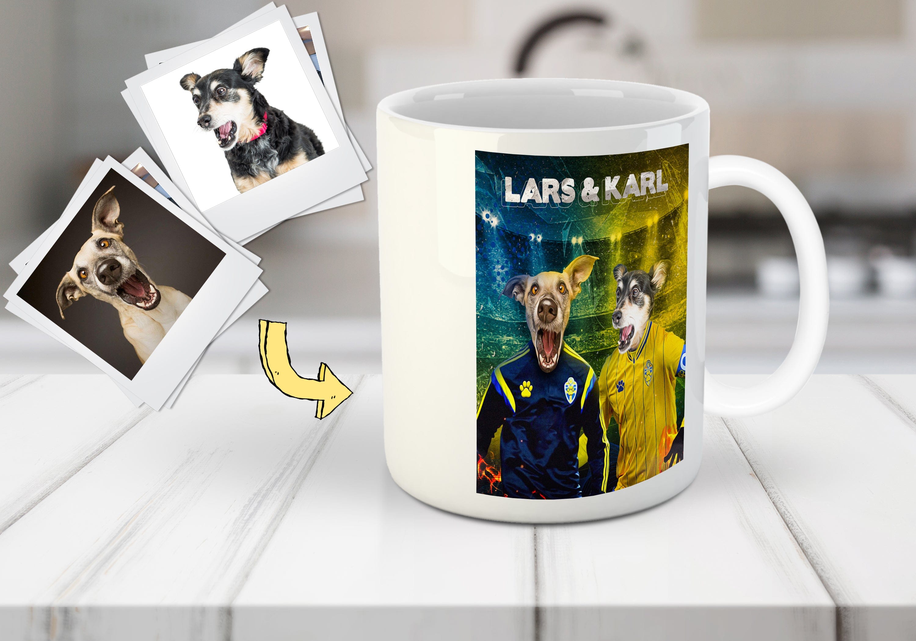 &#39;Sweden Doggos Euro Football&#39; Personalized 2 Pet Mug